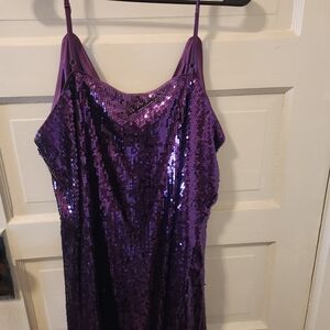 Allegra K Purple Sequin Dress NWT